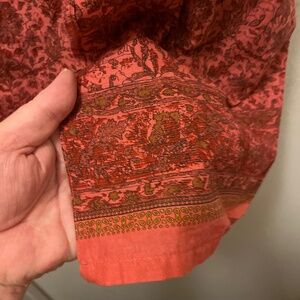 Venezia Jeans Co red floral cotton lightweight lined skirt 14/16